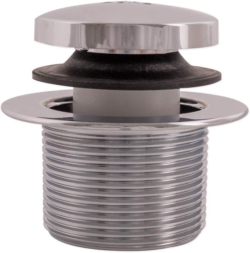 Eastman 35235 Tip-Toe Chrome Plated Bath Drain Assembly Kit with Flange and Drain Washer, Silver Finish: Home Improvement
