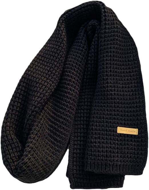 Amazon Yunhen マフラー メンズ ロングマフラー 大判 厚手 ニットスヌード 防寒対策 カジュアル メンズマフラー 無地 ペアルック 男女兼用 クリスマスプレゼント 人気 黒 ストール マフラー 通販