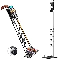 Vacuum Stand Compatible for Dyson V15 V11 V10 V8 V7 V6 with Wheels, Stable Metal Storage Bracket Stand Holder Compatible for 