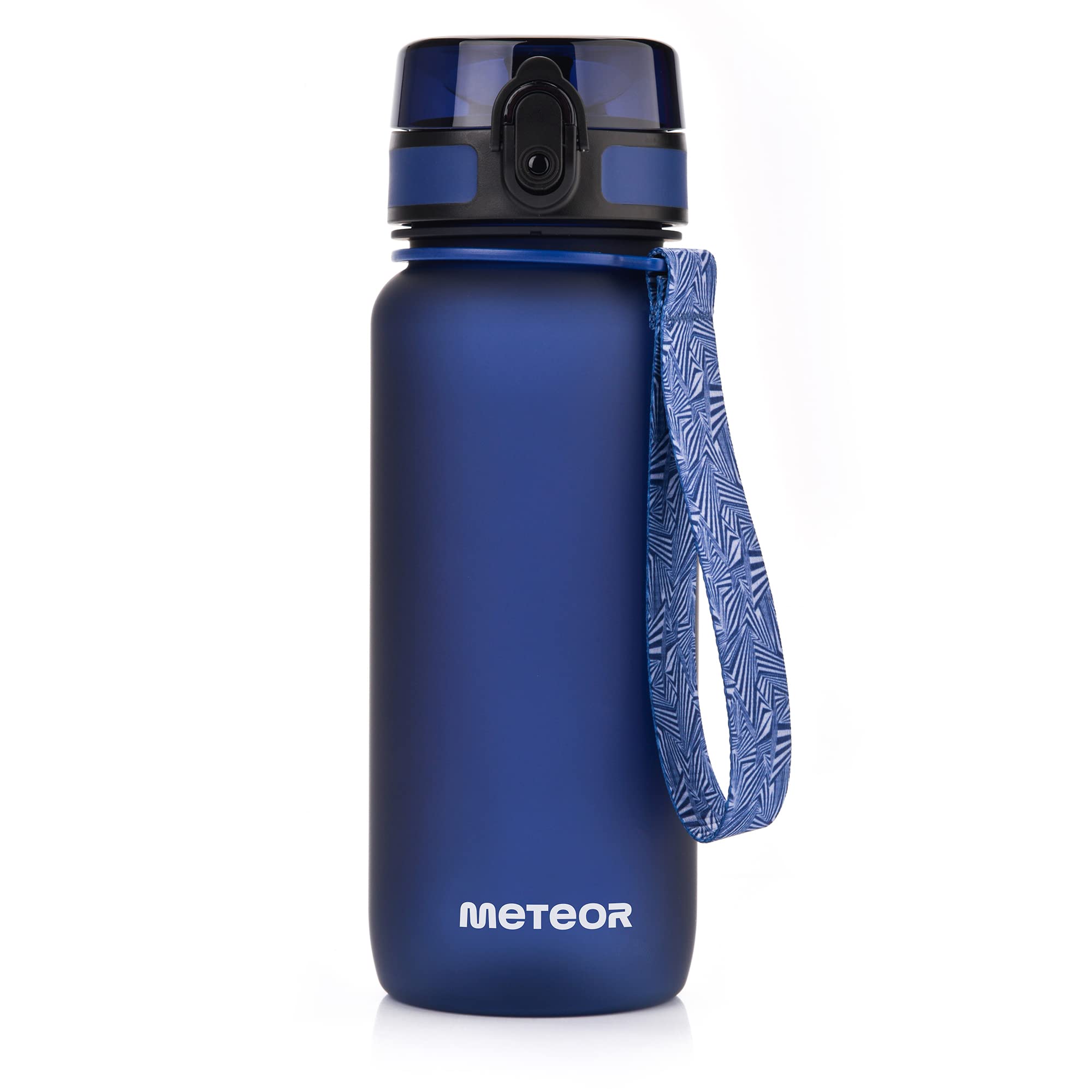 meteor Water bottle 650 ml – Secure flip lid with lock for daily hydration – Durable and practical sports water bottle for training and travel – Sport water bottle Navy Blue — image 1