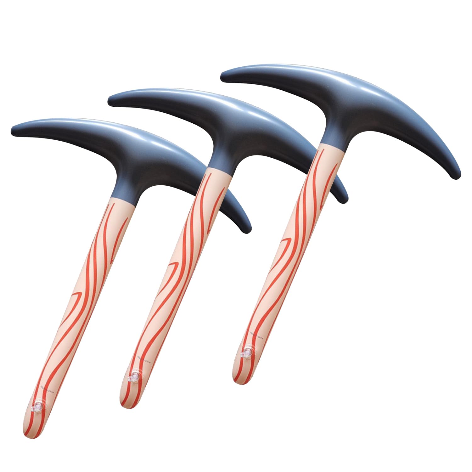 JNAWA 3Pieces Inflatable Pickaxe Toy Fake Chopping Tool Blow up Pickaxe Children's Party Props for Kids Halloween Cosplay