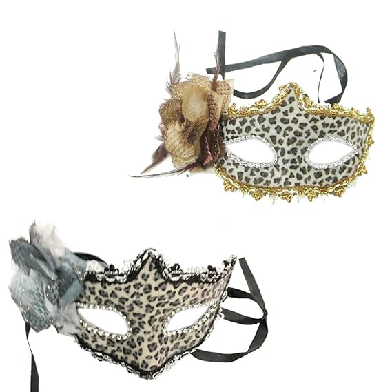 Venice Leopard Face Mask carnaval