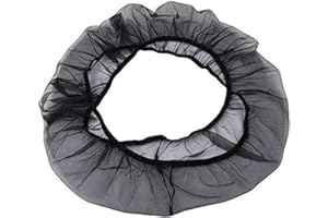 TIANRUOXIAOKE Universal Bird Cage Seed Catcher Seeds Guard Parrot Mesh Net Cover Stretchy Shell Skirt Traps Cage Basket Soft Airy Parrot Cage Skirt (L,Black)