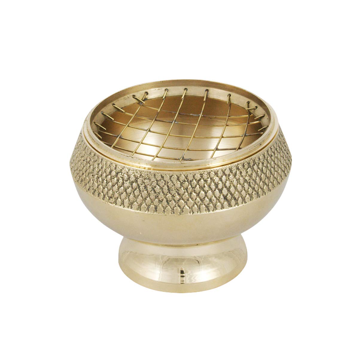 NKLaus Incense burner brass with grid incense burner incense 2185