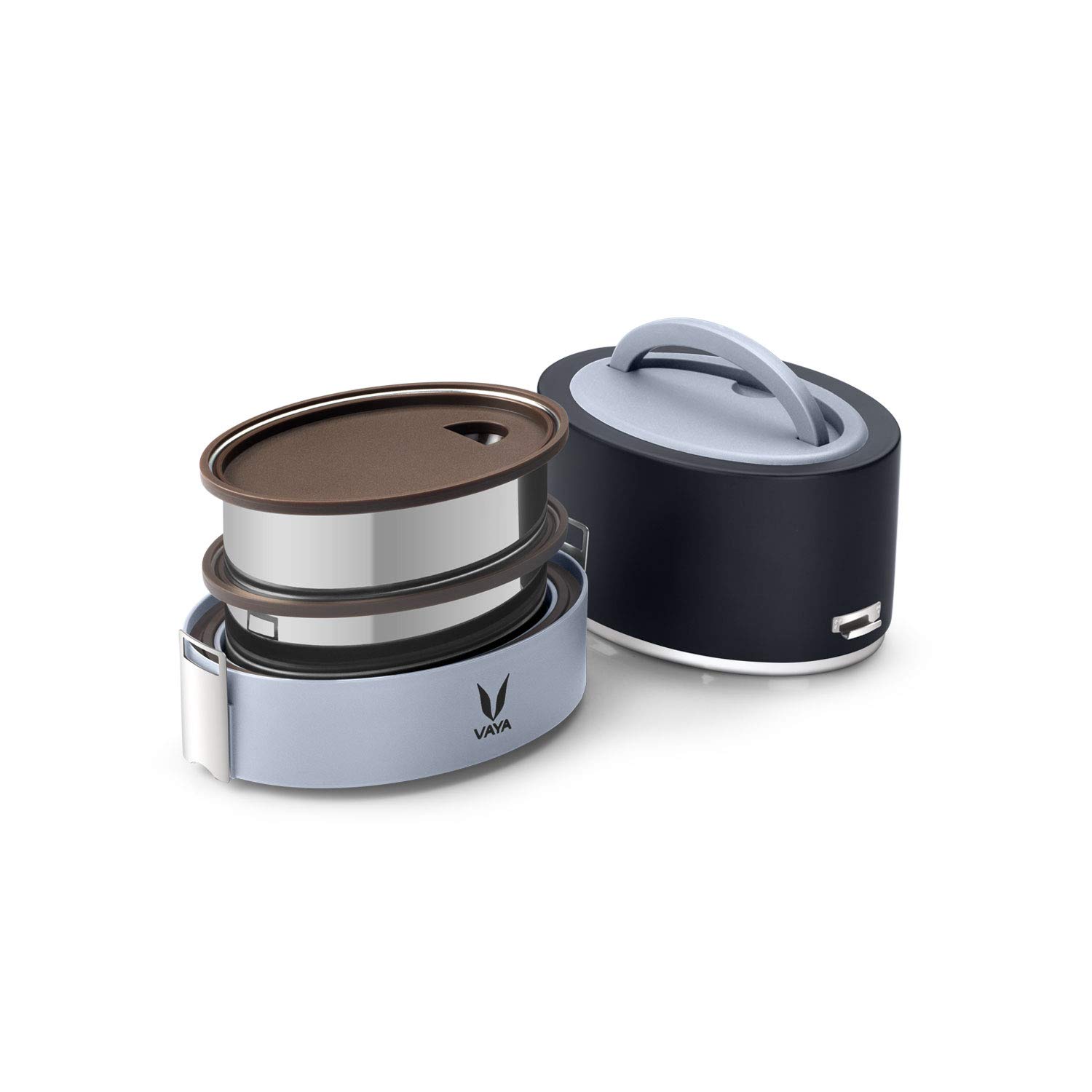 Vaya Tyffyn Polished Stainless Steel Lunch Box Without Bagmat 600