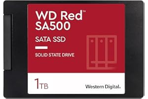 Western Digital 1TB WD Red SA500 NAS 3D NAND Internal SSD - SATA III 6 Gb/s, 2.5"/7mm, Up to 560 MB/s - WDS100T1R0A, Solid State Hard Drive