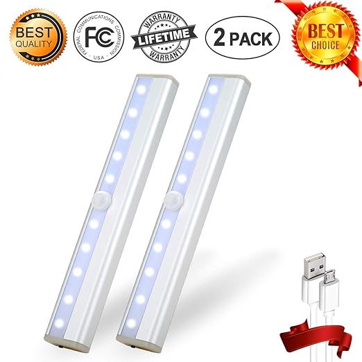 Amazon.com: Lote de 10 luces LED con sensor de movimiento ...