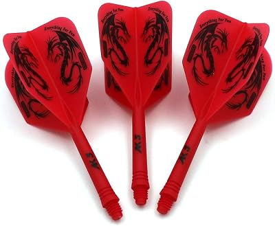 CUESOUL Rost Integrated Dart Shaft and Flights Dragon Pattern Set of 3