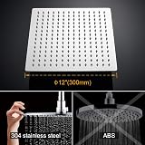 Ibergrif M20294 12 Inch Square Rain Shower Head 304 Stainless Chrome view 6