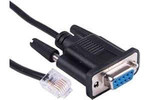 Suamdoen DB9 to RJ11 RJ12 6P6C LAN Network Serial Console Cable for Sevo Drive Leadshine Stepper Communication