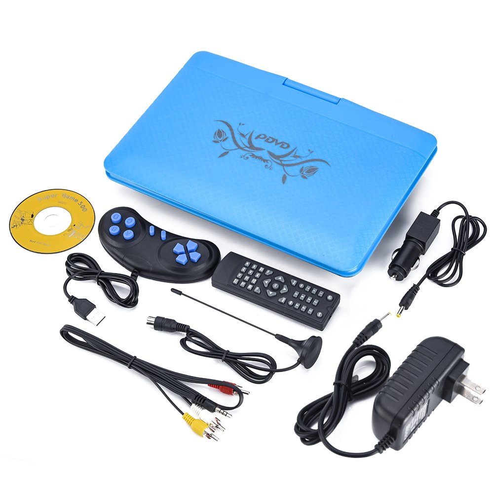 9.8" Portable Car DVD Player with 270°Swivel Screen Supports USB