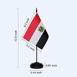 Egypt Egyptian Small Mini Desk Flag Set Miniature