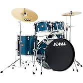Tama Imperialstar Complete Drum Set - 5-Piece - 22 Inches Kick - Hairline Blue