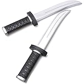 DAYSTART 12.5" PU Foam Training Daggers for Martial Arts Practice, Realistic Fake Foam Swords with Plastic Core for Costume Party Props, 2 Pack