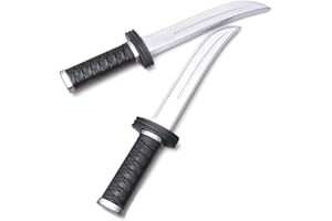 DAYSTART 12.5" PU Foam Training Daggers for Martial Arts Practice, Realistic Fake Foam Swords with Plastic Core for Costume Party Props, 2 Pack