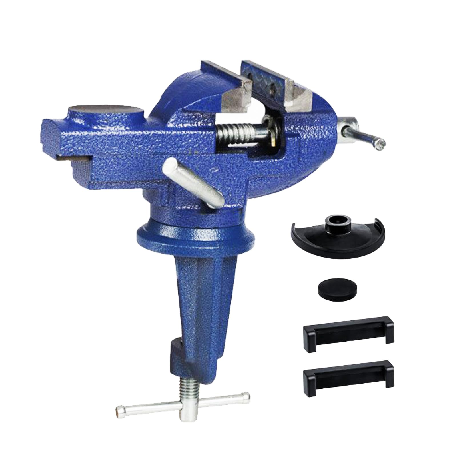 Winhub Table Vise 60mm Bench Vice Adjustable Bench Clamp with 360 Degree Rotated Swivel Base for Workbench Workshop Factory