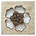 Stratton Home Decor SHD0168 Flower Wall Decor, Rustic, 14.00 W X 1.50 D X 14.00 H, Natural Wood/Espresso