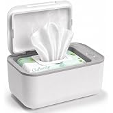 Chefhandy Baby Wipe Warmer with Surround Heating, Large Capacity, White | Fits baby wipes and most adult-size wipes. 3 temperature settings, even warmth for diaper changes and daily care.