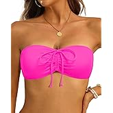Tempt Me Women Bandeau Bikini Top Strapless Swim Tops Tube Halter Swimsuit Top Only