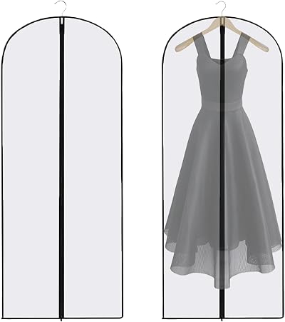 Eophmi Dress Bags Long 2 Pack Full Length Garment Covers Zipper Dustproof