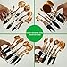 DSCbeauty 10 Holes Oval Makeup Brush Set Holder Toothbrush Makeup Brush Kit Drying Rack Oval Brushes Organizer (Clear)