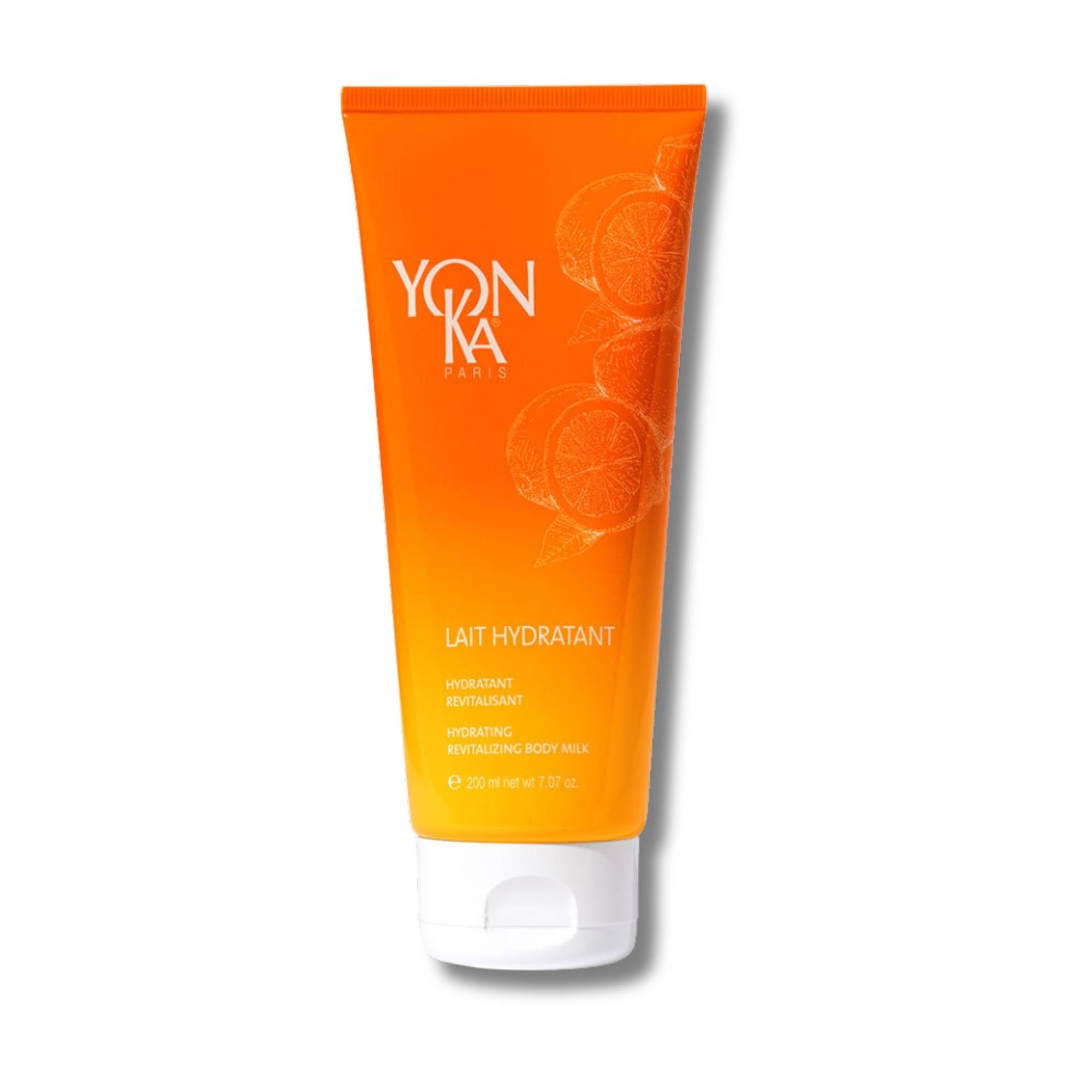 Vitality Moisturising Body Milk Yonka 200ml | 96% Natural Origin Repairing Hydrating Body Milk with Vitamin E | Lightweight, No Greasy Film | With Mandarin and Sweet Orange Essences