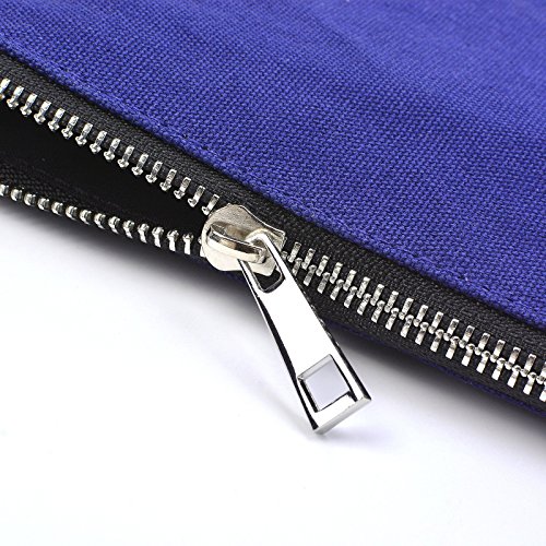 Security/Night Deposit Bag with 2 keys, Locking Bank Bag Canvas 11 x 8-1/2 Inches, Blue