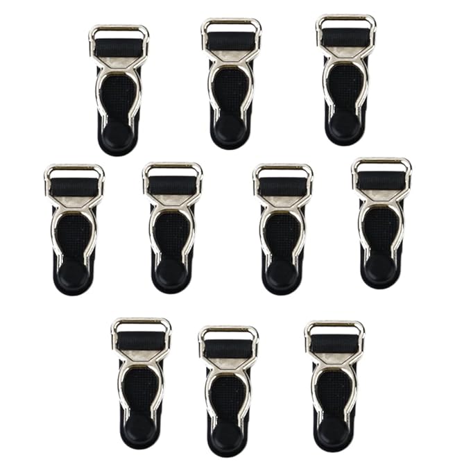 Buy Imported Men's Garter Belt Clips Hooks Grips 10pcs Black at Amazon.in