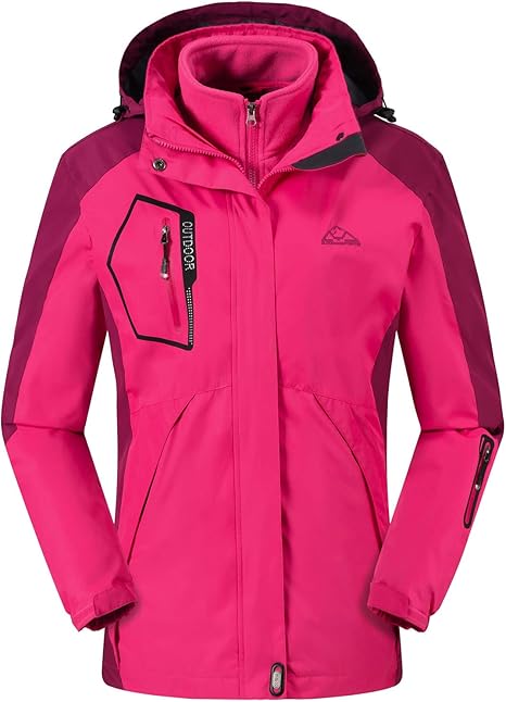 Amazon Tbmpoy アウトドア ジャケット レディース 登山服 防寒着 3in1 取り外し可能 二着セット 多機能 フード付き 撥水 防風 保温 コート ジャケット 通販