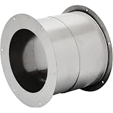 6 inch wall Thimble Double Wall Chimney Pipe,8 Inch Inner Flange Diameter | Wall Thimble For 6" Double Wall Chimney Vent Pipe,304 Stainless Steel Double Wall Insulated Chimney Pipe Wall Thimble