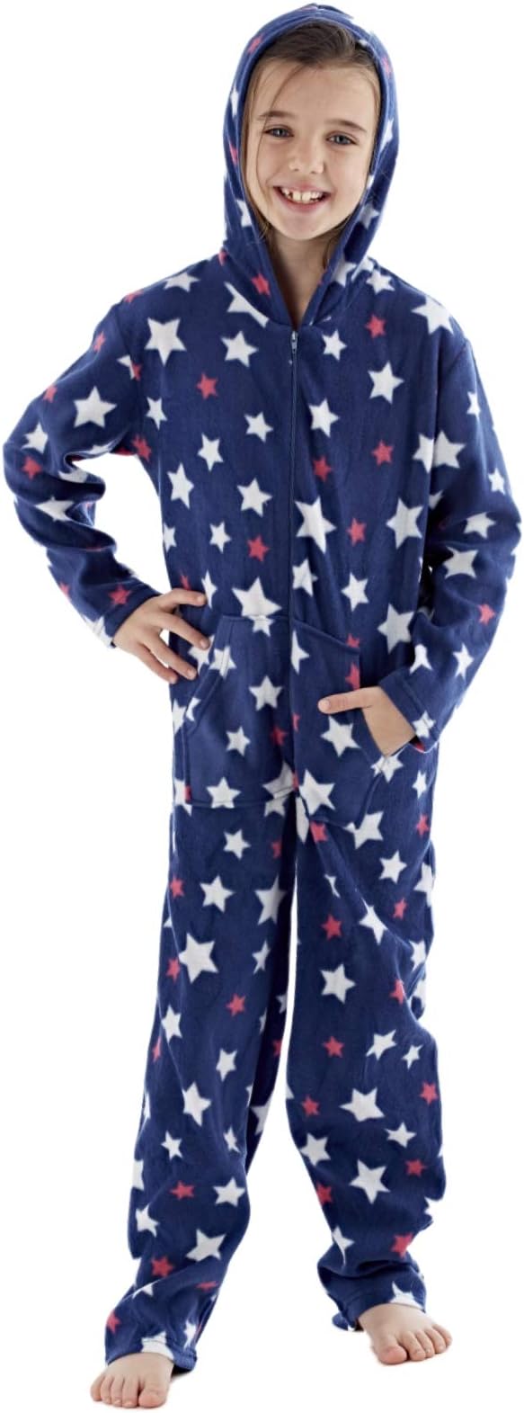 SaneShoppe Unisex Hooded Comic Micro Fleece Warm Onesie All in One 7 to 13 Years