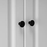 Goldenwarm 4Pack Black Cabinet Knobs 1.18in Matte Round Cupboard Handles view 3