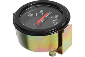 Veemoon 12V-24V Dc Amp Gauge for Cars Trucks Tractors, 30A Needle Current Meter, Round Analog Amp Indicator