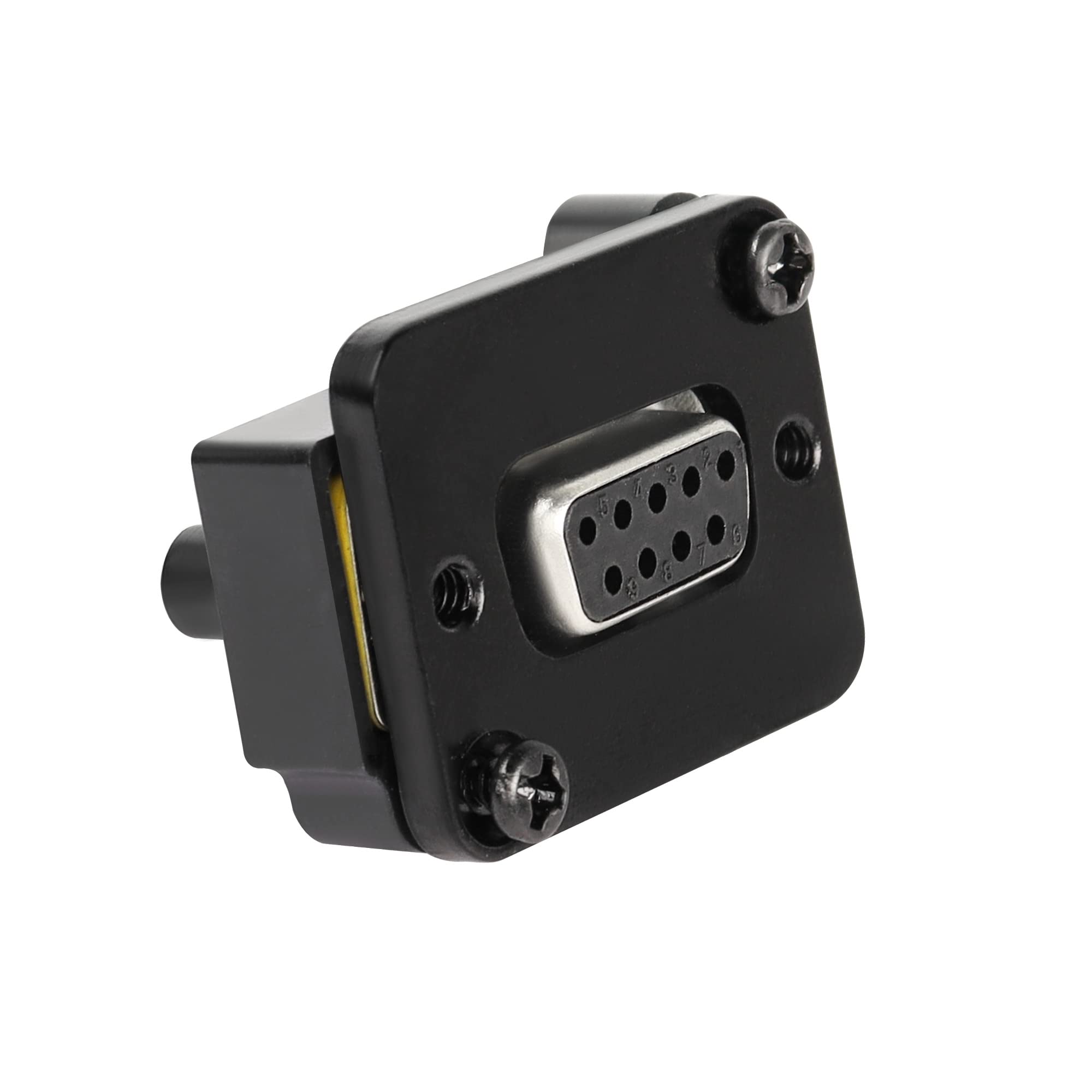 QIANRENON DB9 Panel Mount Straight Through Connector adapter 9-pin RS232 Serial Female to Male Panel Mount Socket Converter Coupler, for Video Network Communication