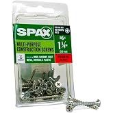 Spax Multi-Material Screw 1-1/4 " Zinc Phillips/Square Multiple Material Thread Flat Head Box 35