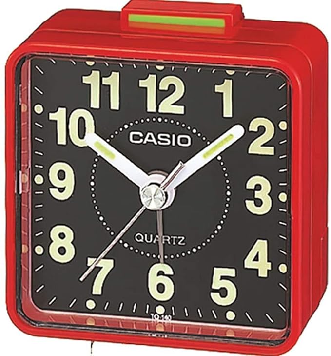 Buy Casio TQ140 Travel Alarm Clock Red Online at Low Prices in India