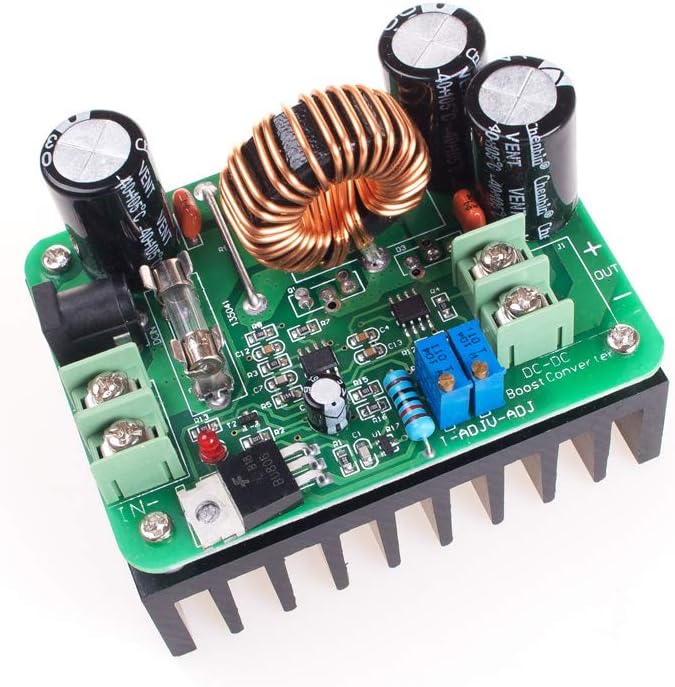 ANGEEK DC-DC Boost Converter 12-60V to 12-80V Step-up Voltage Regulator 600W 10A Auto Power Supply Transformer Adjustable Output Voltage