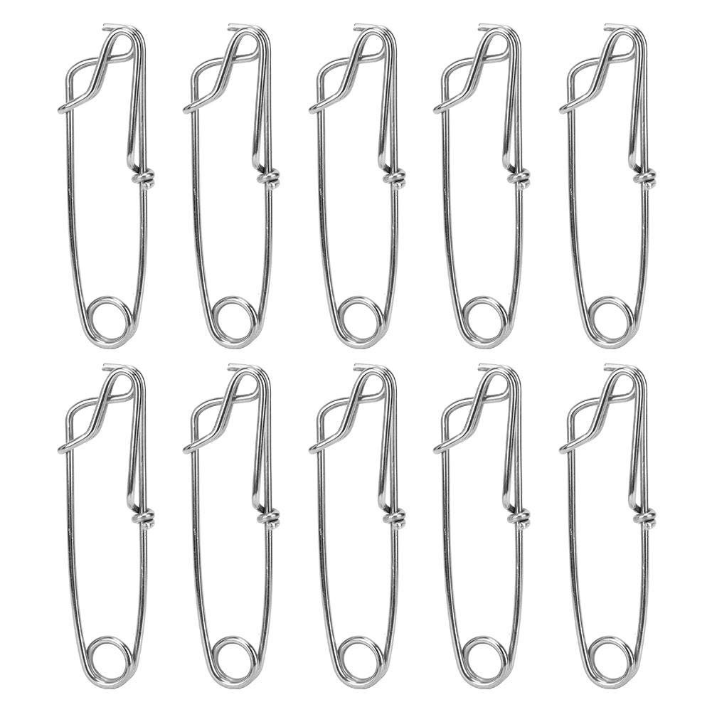 Longline Clip Tuna Clip Stainless Steel Longline Branch Hanger Snap Swivels Float Line Tuna Clip 2.6X100mm