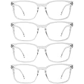 WEMOOTANTS 4 Packs Reading Glasses for Women Large Readers with Spring Hinges 1.0 1.25 1.5 1.75 2.0 to 4.0