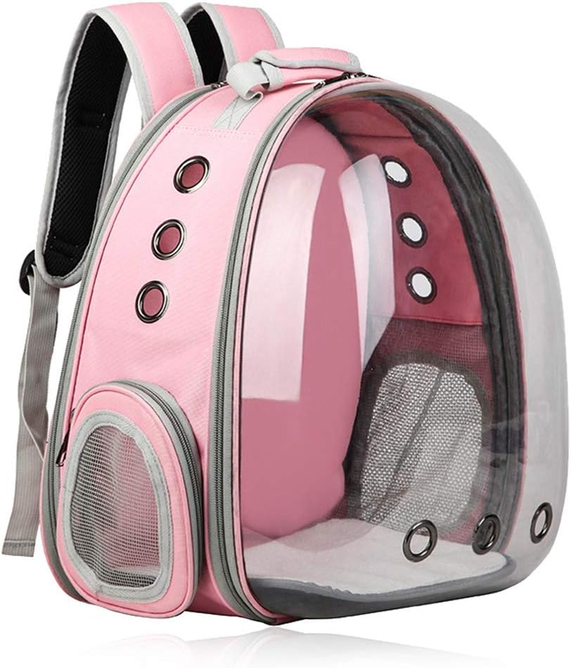 JIEQIJIAJU Pet Carrier Transport Backpack Breathable Transparent Space Capsule Pet Carrier Backpack for Cat Puppy for Travel Outdoor Activity