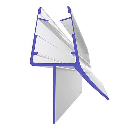 Duschdichtung 40cm 400mm für 5mm, 6mm, 7mm und 8mm 8864 Glasstärke Ersatzdichtung Wasserabweiser Duschprofil Duschtürdichtung