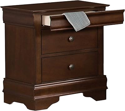 Amazon Com Benjara Benzara Wooden Nightstand With Hidden Drawer