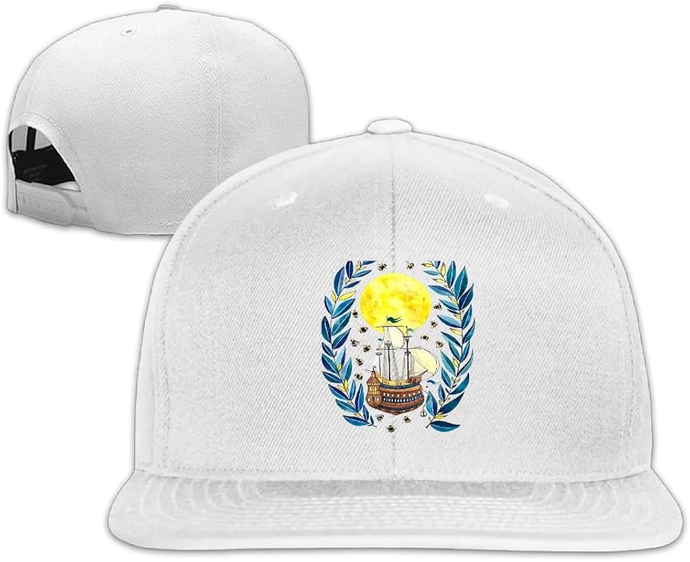 white flat bill hat