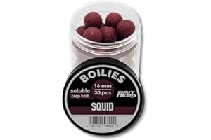 Bait Nerd 30pcs, 16mm, Strawberry Natural Premium Soluble Boilies | Carp Fishing Bait | for Hair Rig, Chod Rig, Flat Feeder |