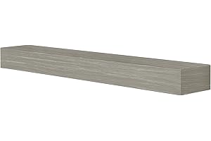 Pearl Mantels Zachary Non-Combustible, 72", Graywash Finish Mantel Shelf, (NC-72 GRAYWASH)