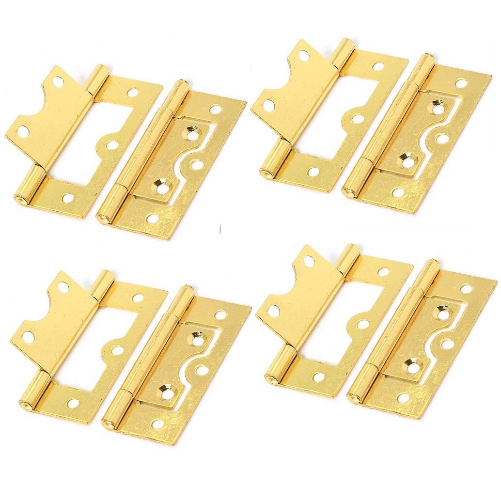 Buy XFORT® 4 Pairs Flush Hurl Hinges, 75mm (3 Inch) Door Hinges, Brass