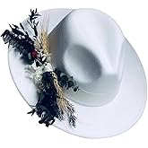Wide Brim Women Fedora Hat- Panama Dress Hats for Party 2025