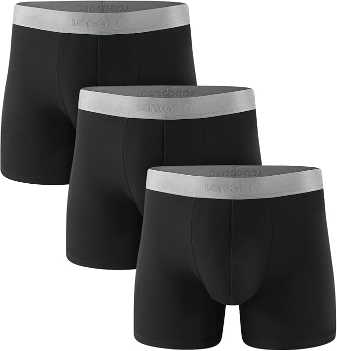 LAPASA 3 Pack Men's Boxers Underwear Men's Micro Modal Trunks Boxers