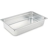 Winco Anti-Jamming Steam Pan, Full-Size x 4-Inch,Stainless Steel,Medium | Dishwasher safe, Anti-jam design, Stacking lugs, Foodservice, Great for Steam Tables, Buffets and Food Preparation