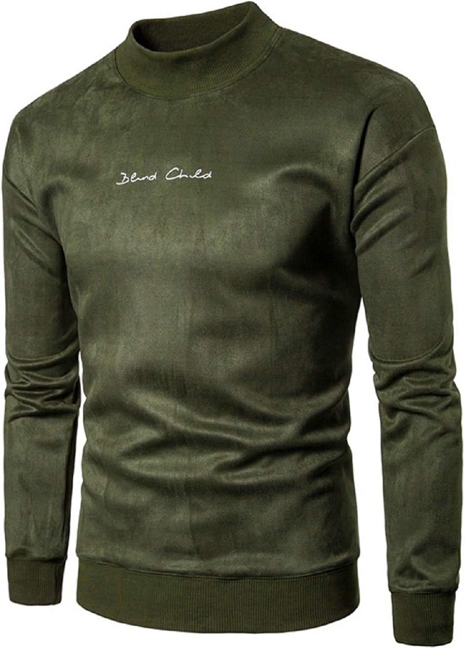 chest letter print solid color suede sweatshirt